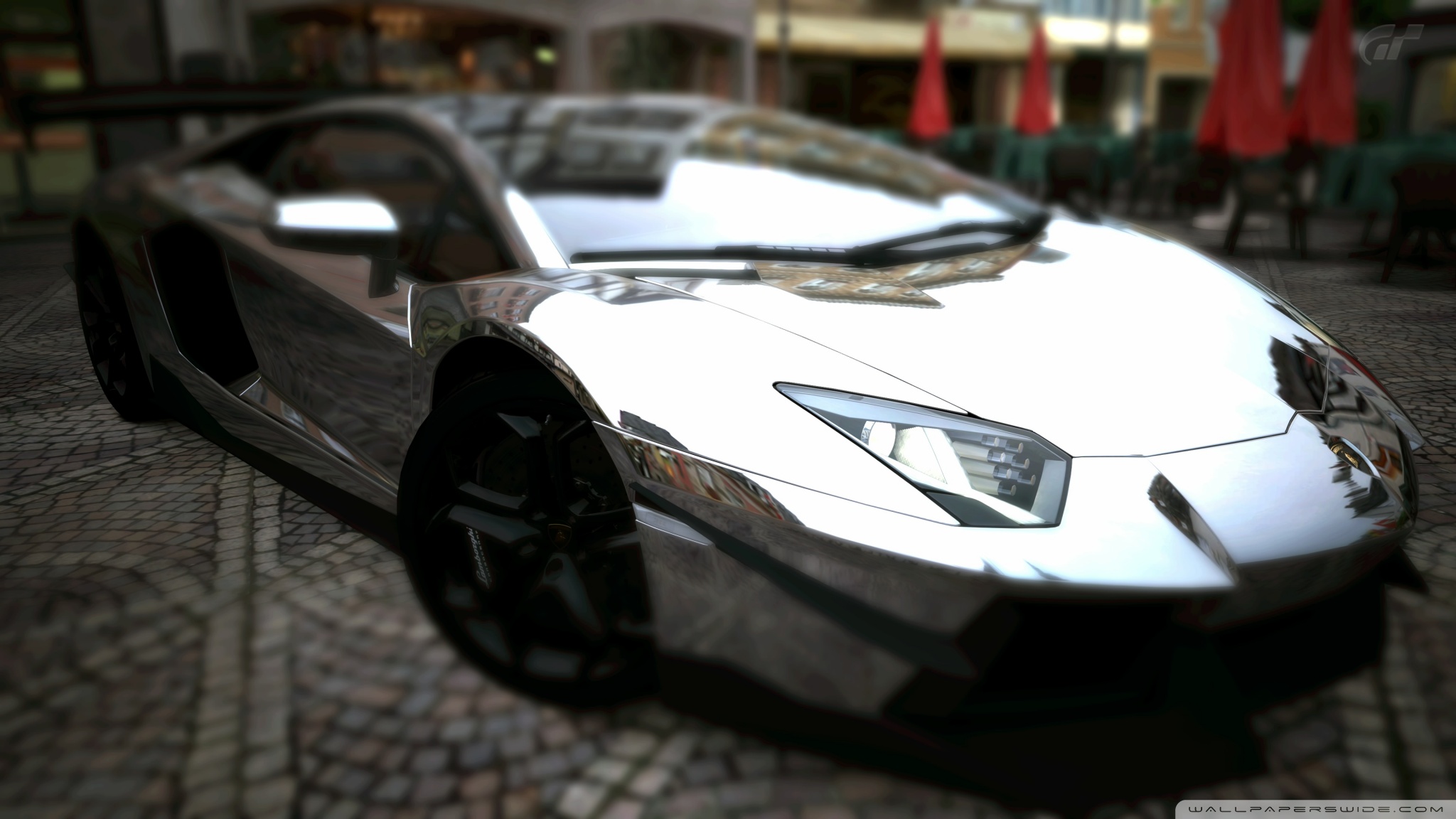 HD WallPapers from Collection - Lamborghini_aventador_lp700_4_silver_chrome_3 Wallpaper