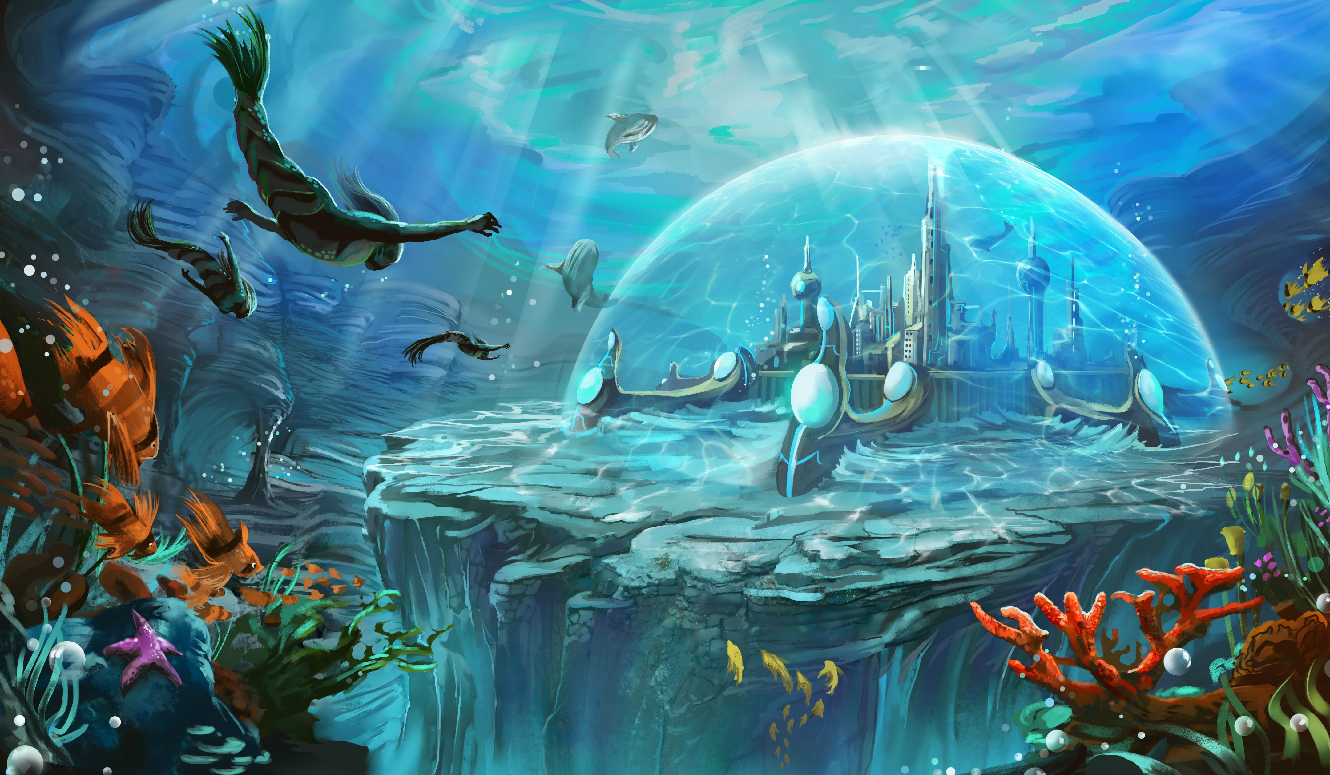 Atlantis Underwater Wallpaper